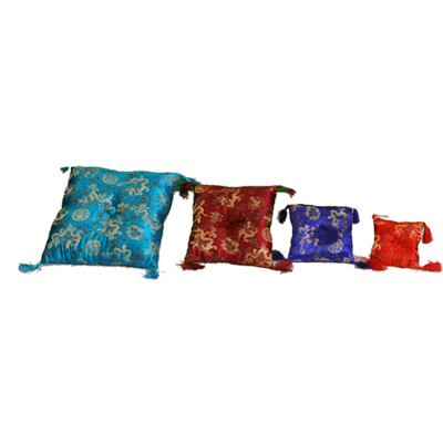 Square silk cushion
