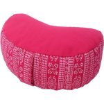 Half-moon block print cushion