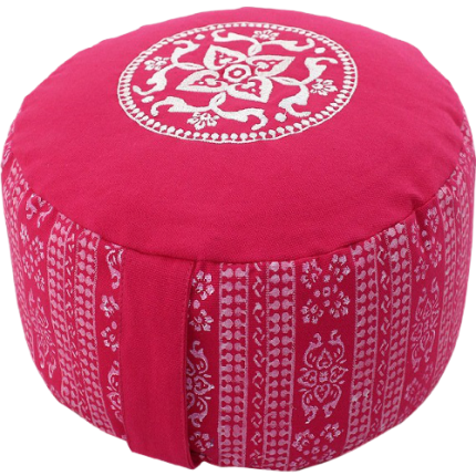 Block printed Zafu Cushion