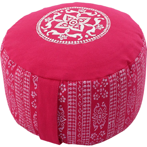Block printed Zafu Cushion