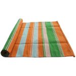 Green stripe Cotton Yoga Rug