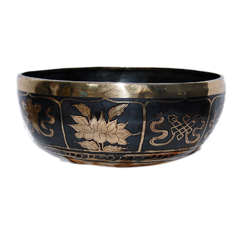 Etched Tibetan Singing Bowls