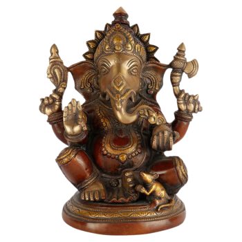 Antique Round Base Ganesha
