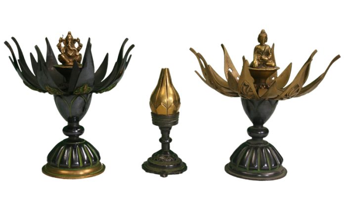 BRASS GANESHA LOTUS