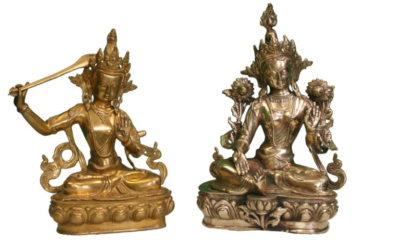 BRASS MUNJESWARI AND TARA